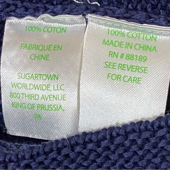 Lilly Pulitzer Navy Blue Dolman Sleeves Harbour Kimono Cardigan Sweater - Picture 6 of 6